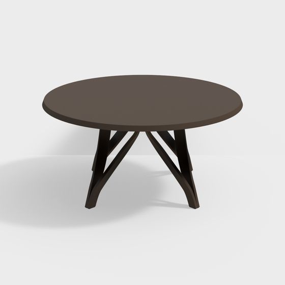 Elegant Round Table 3D model for Modern Interiors