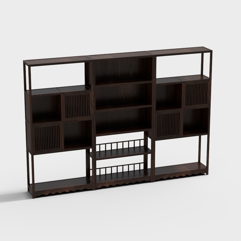 Modern Chinese Style Solid Wood Tea Cabinet