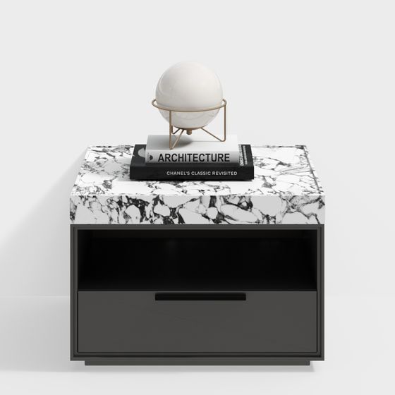 Stylish Low-Poly Nightstand 3D model