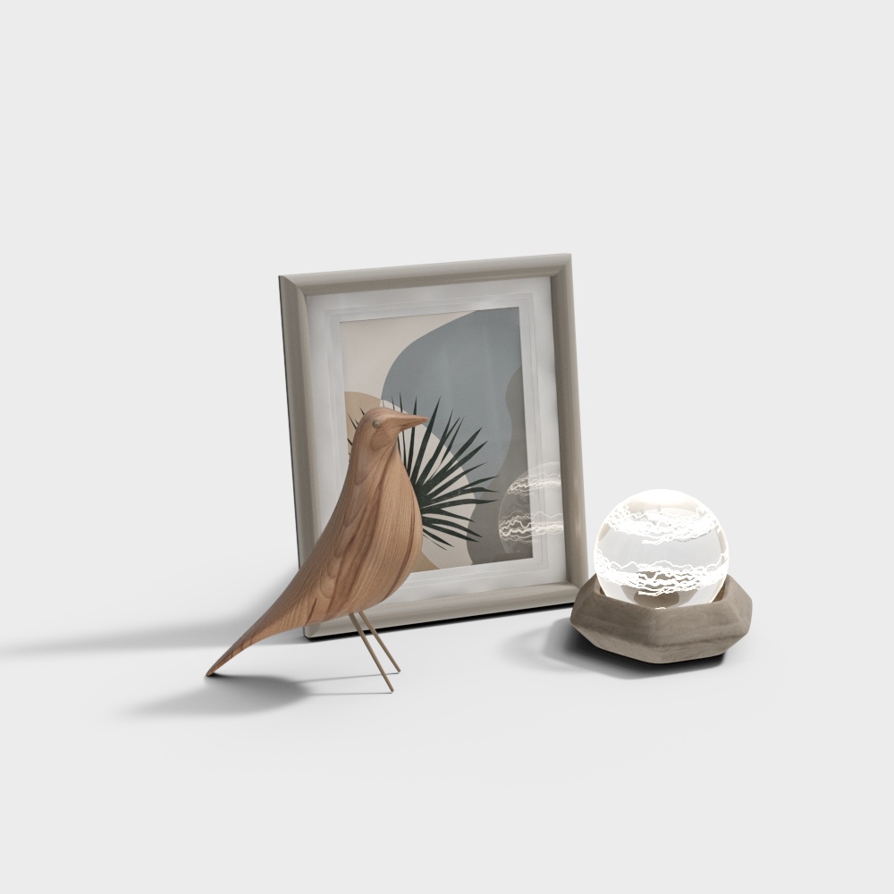 Woodbird 3D Model - Captivating Low-Poly Artwork