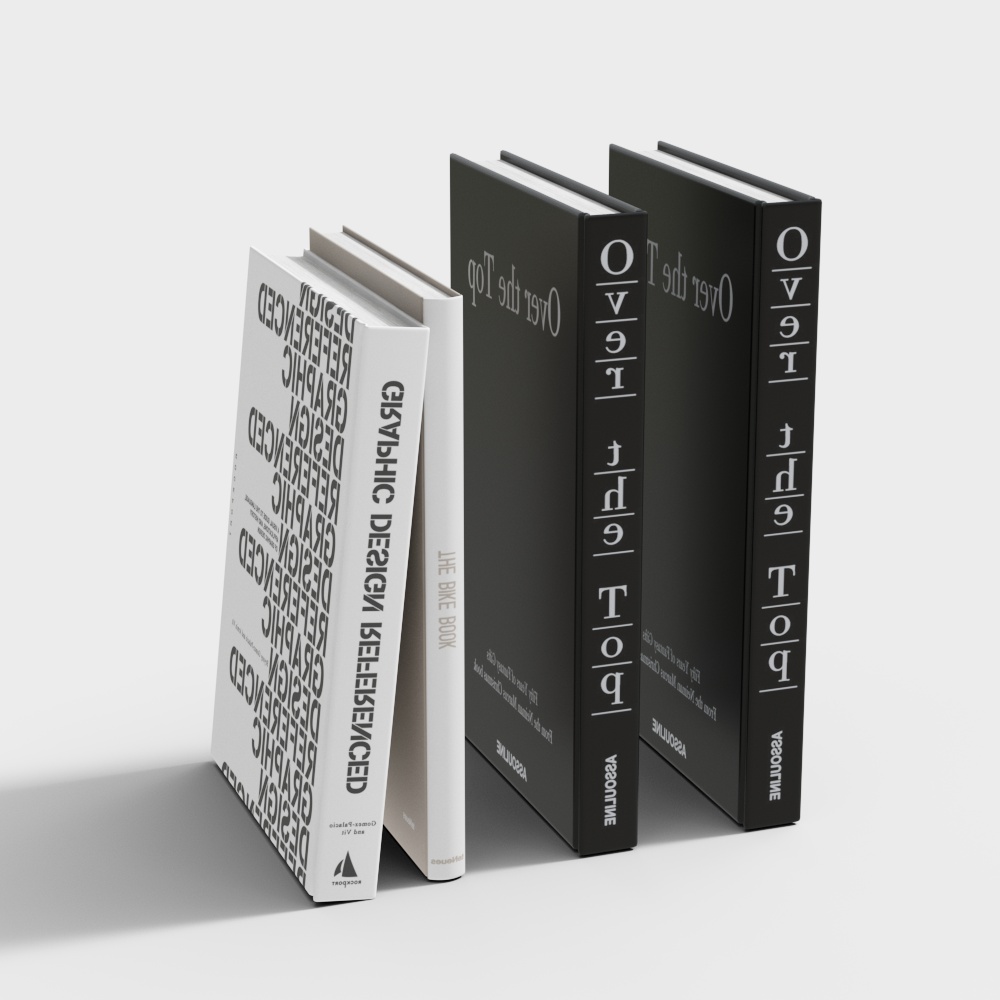 Stylish 3D Book Model with Minimalist Aesthetic