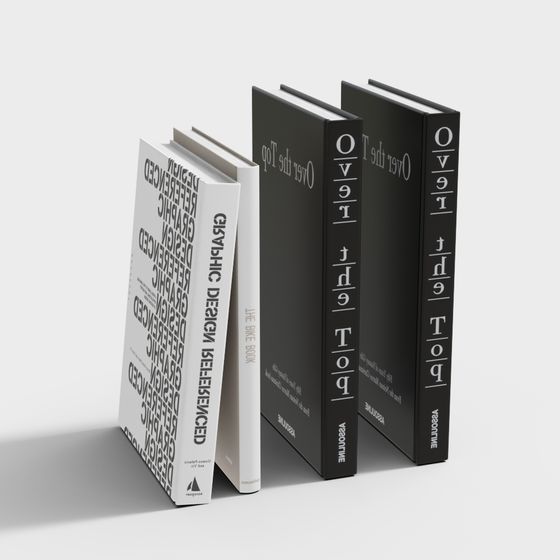 Stylish 3D Book Model with Minimalist Aesthetic