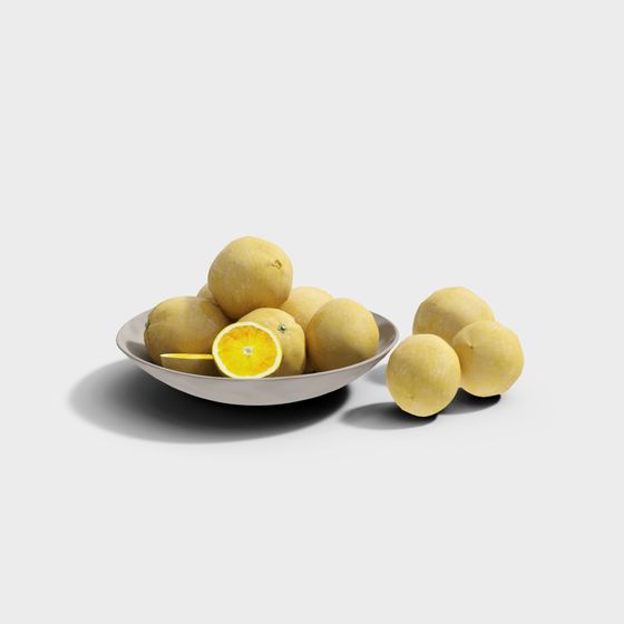 Lemon and Fruit Bowl 3D model for Creative Designs