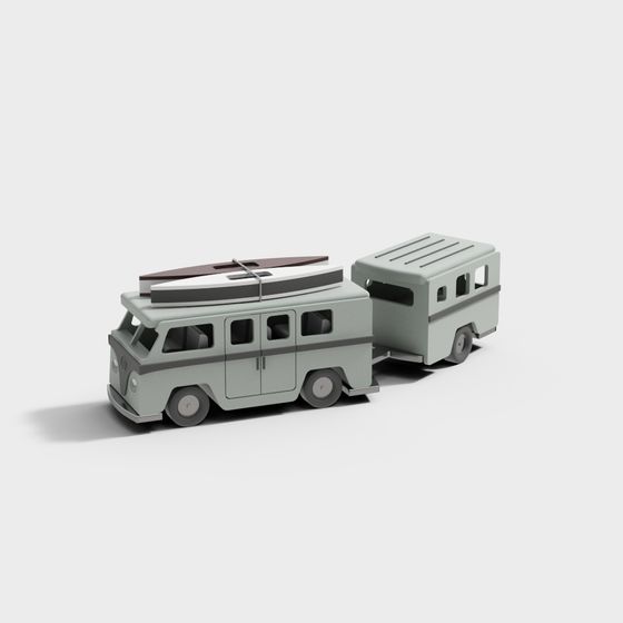 Vintage Travel Van 3D model