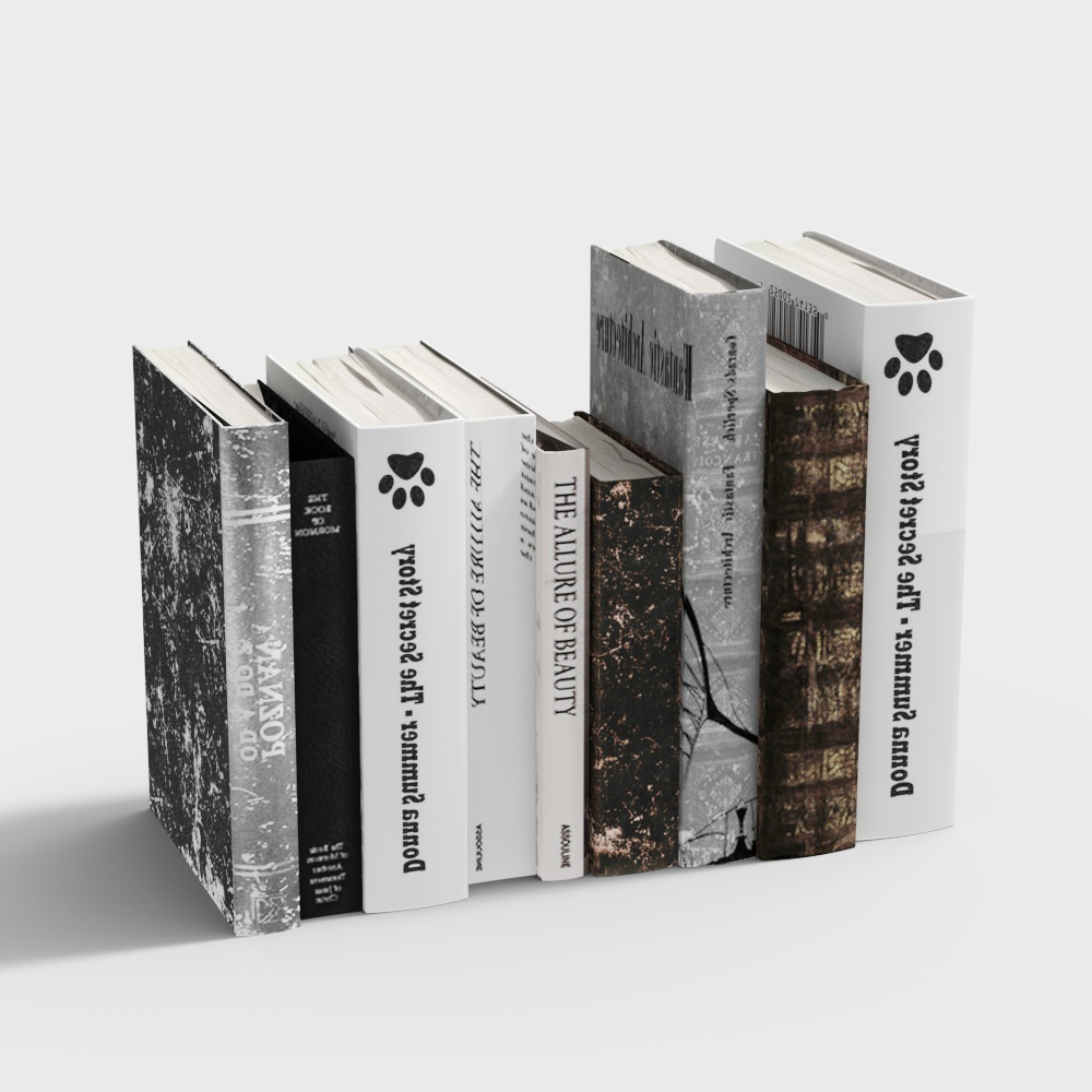 Vintage Bookshelf 3D model