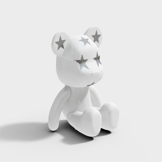 Starry Bear Low-Poly 3D model