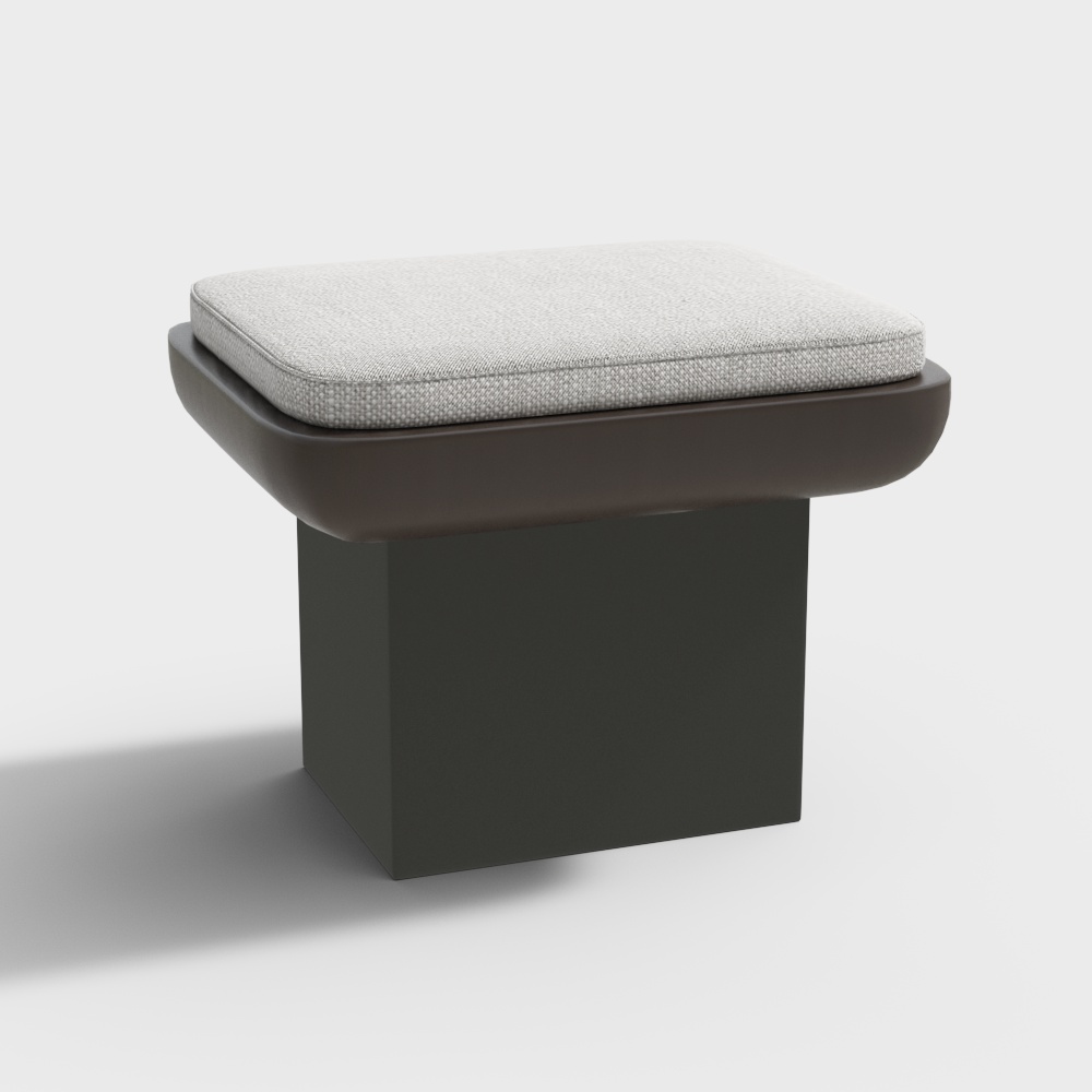 Modern Minimalist Tea Room Square Tea Stool