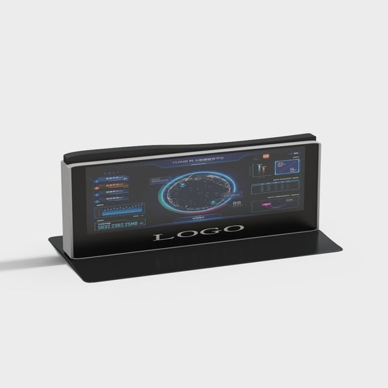 Futuristic High Detail Interactive Display Screen 3D model
