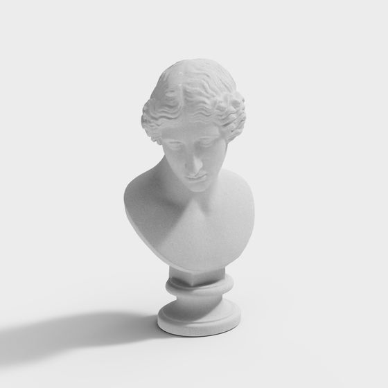 Testa umana in gesso moderna