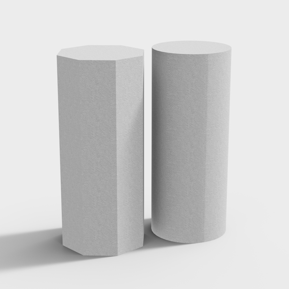 現代の円筒状ワックスフィギュア