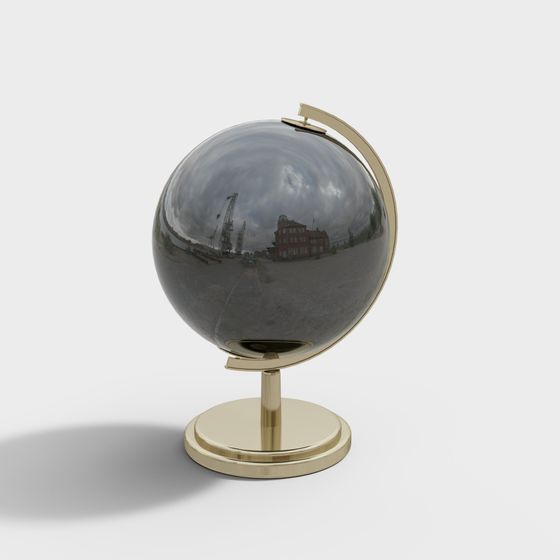 Elegant Low-Polygon 3D Model Globe
