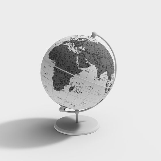 Stylish 3D Globe Model for Creative Projects