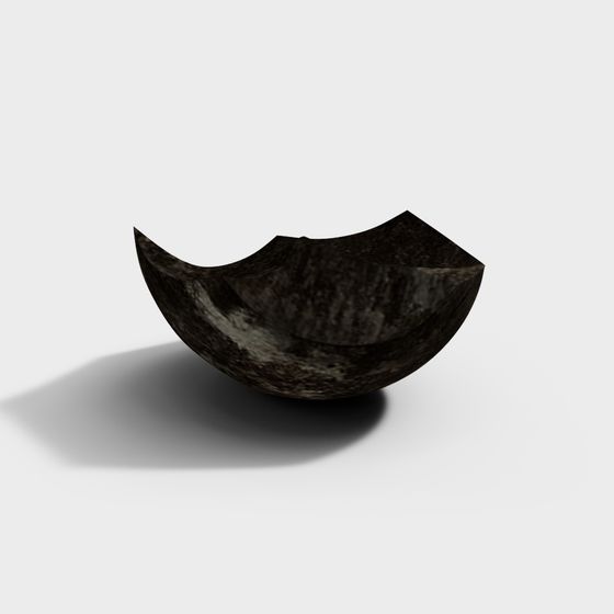 Low-Poly Stone Bowl 3D Model