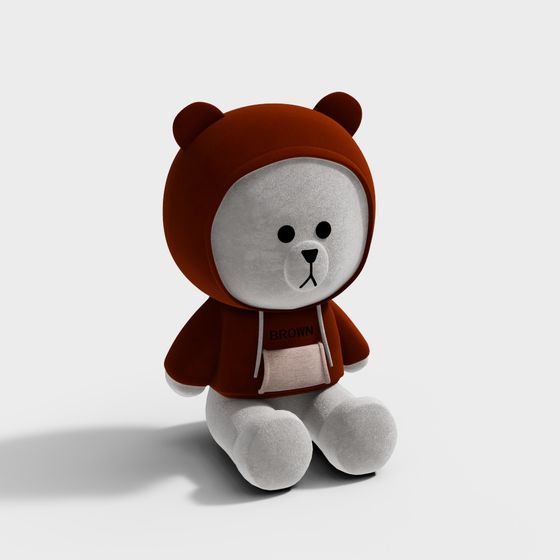 Charming 3D Model of Brown the Bear