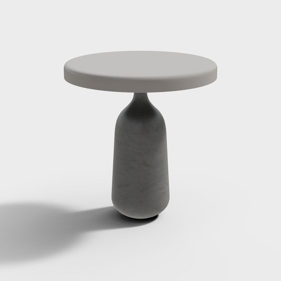 Unique Low-Poly Round Table 3D model Design