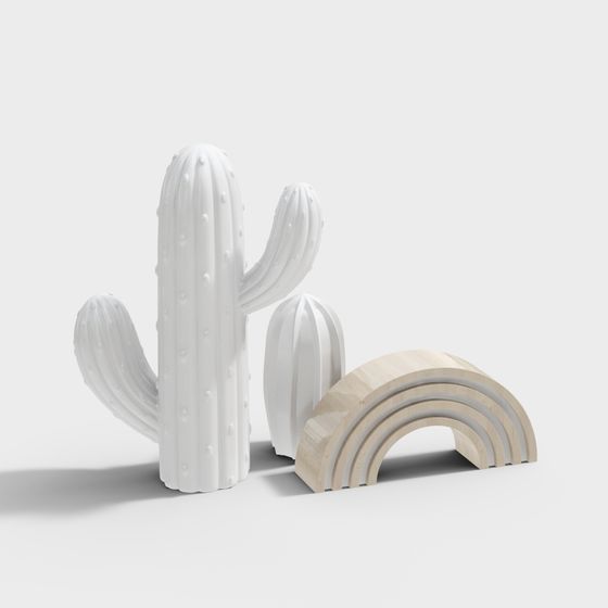 Desert Oasis Low-Poly 3D Model