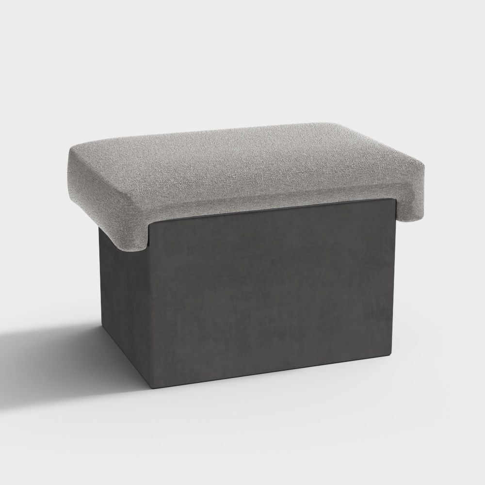 現代簡約方形布藝茶椅