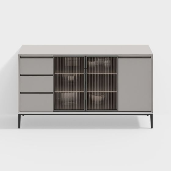 Urban Storage Cabinet 3D model for Contemporary Spaces
