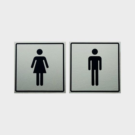 Elegant Gender Restroom Sign 3D model for Modern Spaces