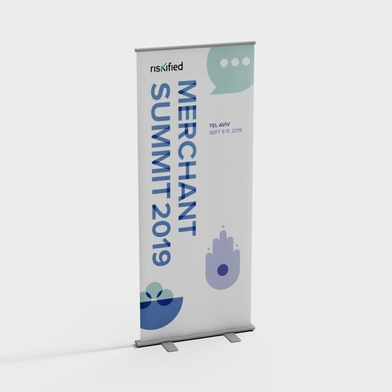 2019 Merchant Summit Banner 3D Model