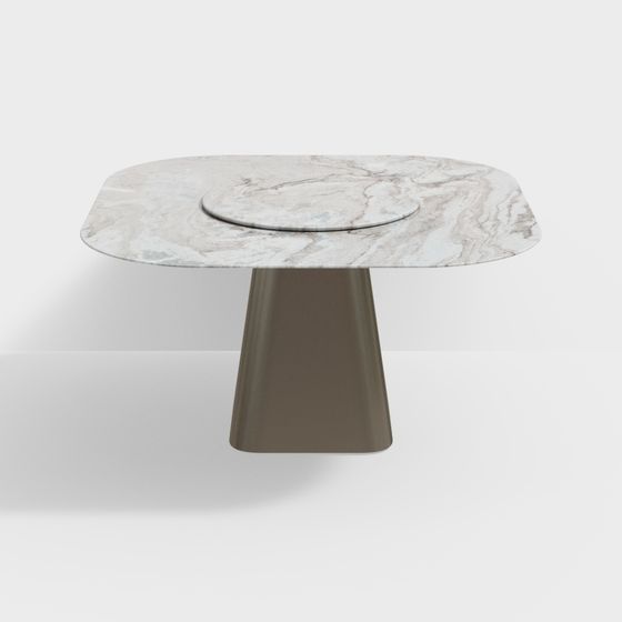 Elegant Marble Dining Table 3D model