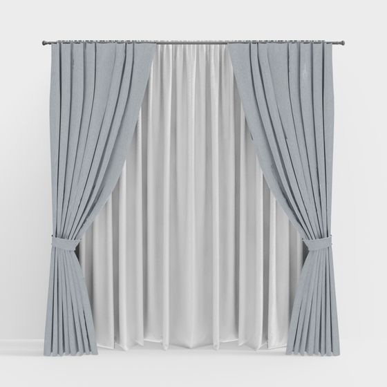 Elegant Drapes 3D model