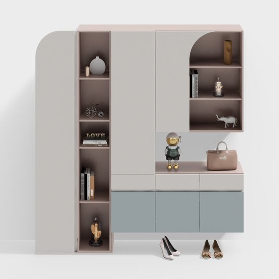 現代客廳色彩搭配鞋櫃