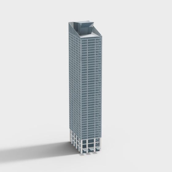 Stunning Skyscraper 3D model with Unique Geometry
