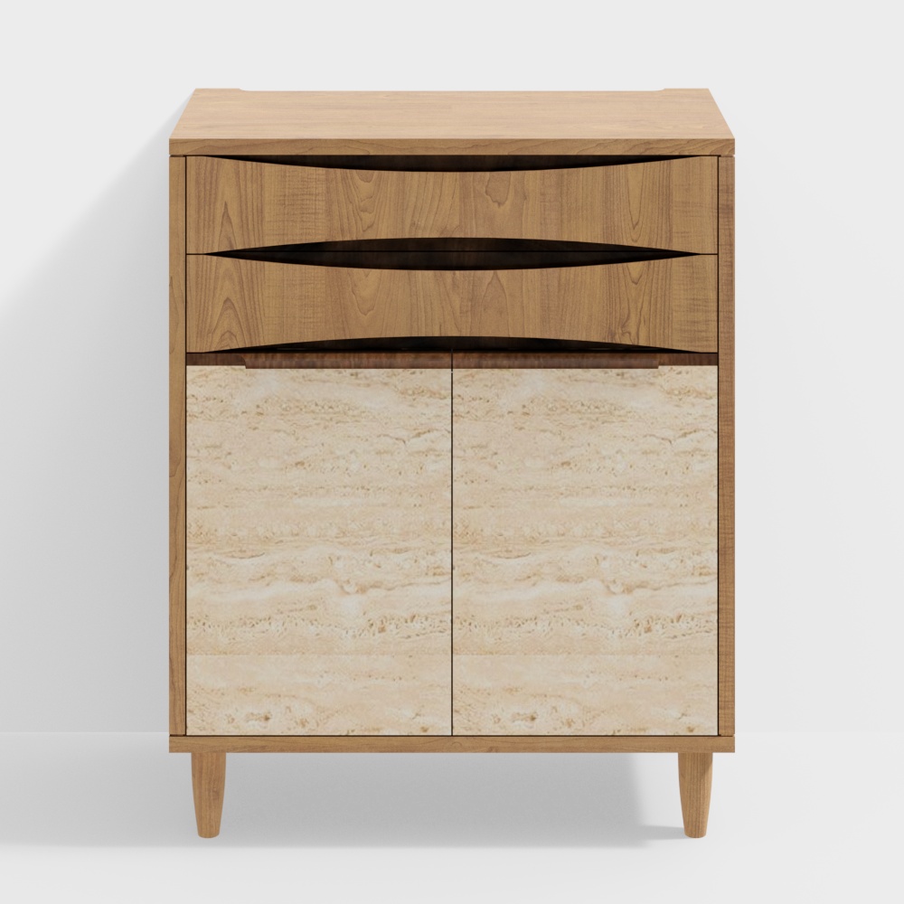Every Home Furniture - Fall Night Bar Counter - Thin Cherry Wood Base Cabinet
