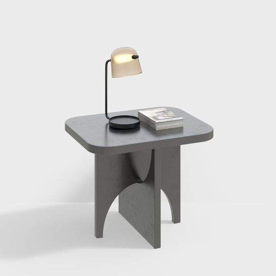 Concrete Side Table 3D model for Modern Interiors