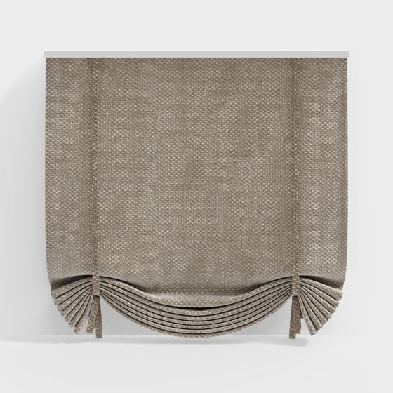 Stylish Low-Poly Curtain 3D model