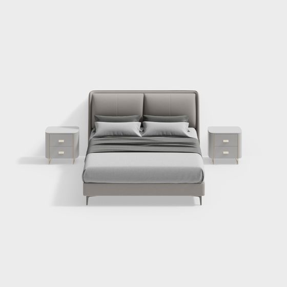 Urban Luxurious Bedroom Set 3D model