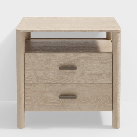 Elegant Low-Poly Nightstand 3D model