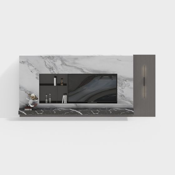 Stylish Urban Living Room TV Cabinet 3D model