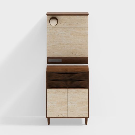 Mid-Century Modern Storage Cabinet 3D model