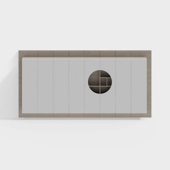 Stylish Minimalist Storage Cabinet 3D model