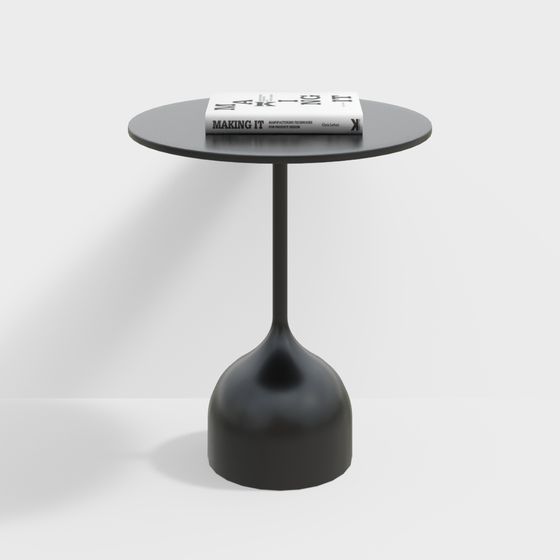 Elegant Low-Poly Round Table 3D model