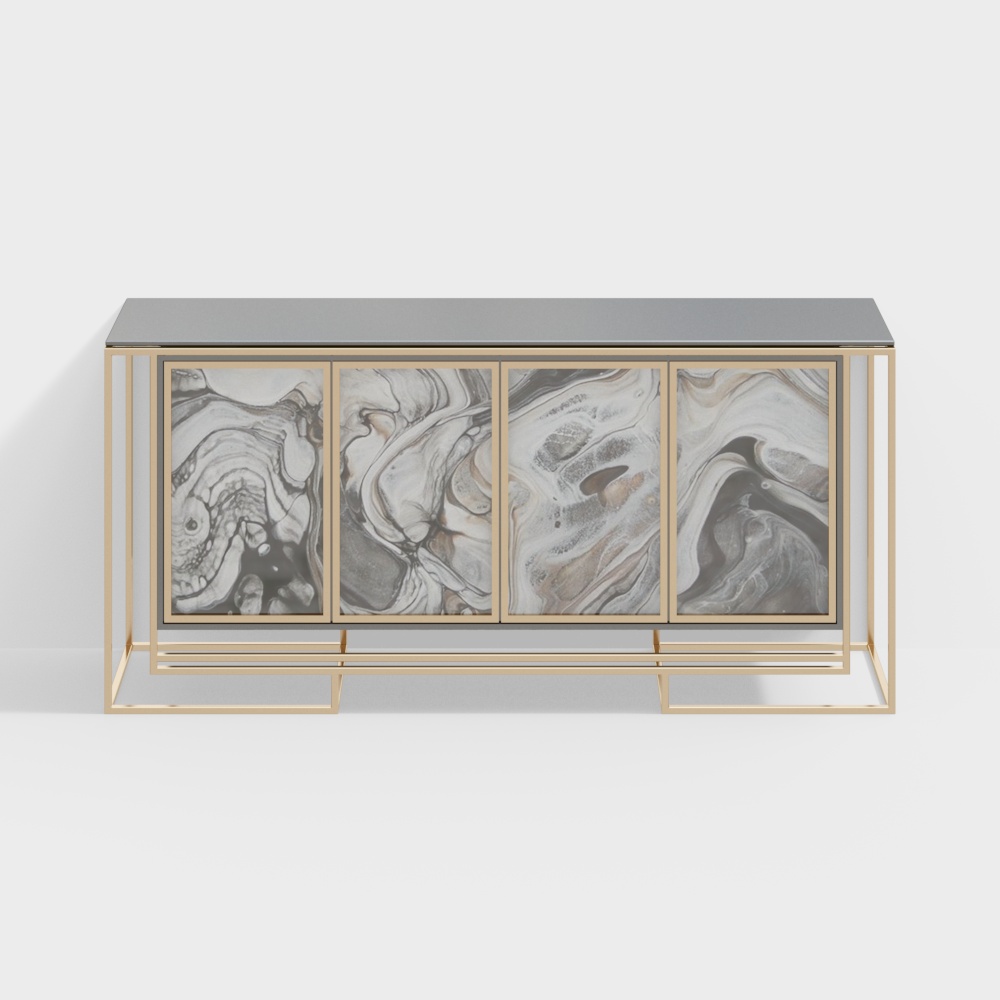 Armoire de hall d'étude de villa de nouveau style chinois