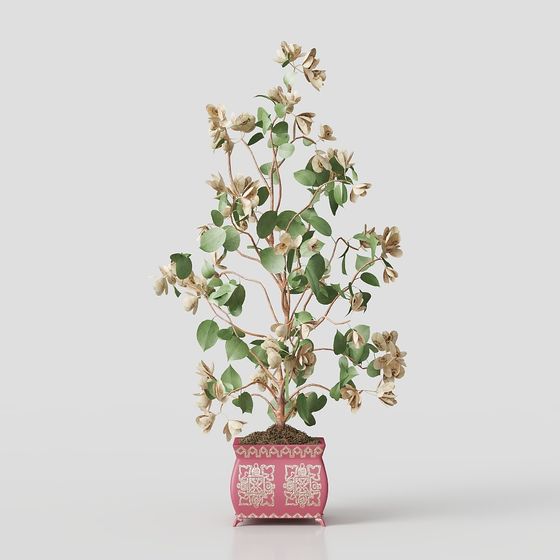 Decayed and Flourished Tree 3D Model