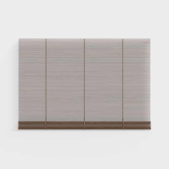 Natural Bamboo Curtain Panel 3D model for Diverse Designs
