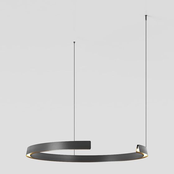 Suspended Halo Chandelier 3D model for Modern Spaces