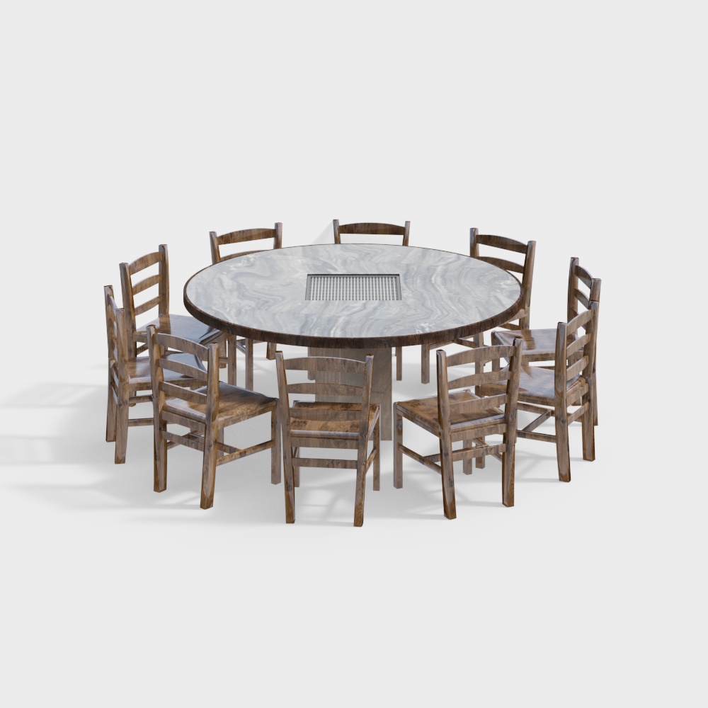 Комплект столов и стульев в ретро стиле