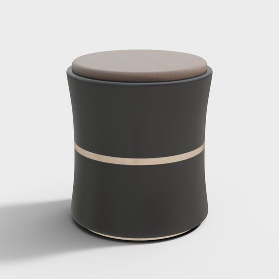 Low Poly Round Stool 3D model