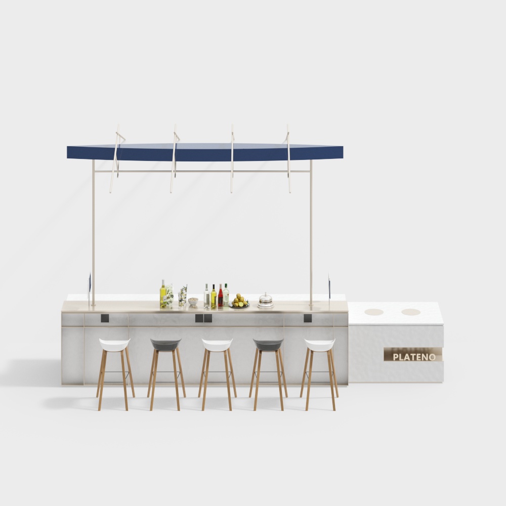 Modern tea room break area combination bar counter