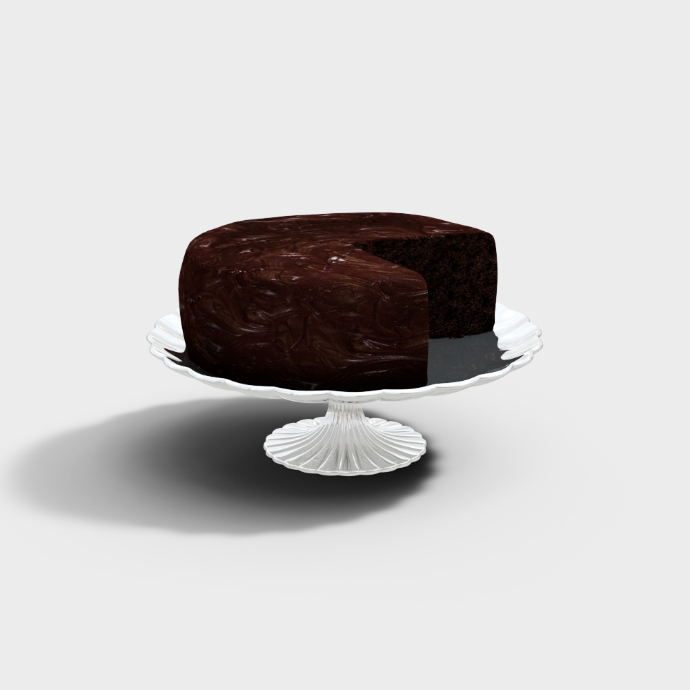 Delicious Chocolate Cake 3D model