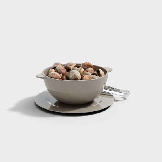 Stylish Shell Bowl 3D model for Creative Use