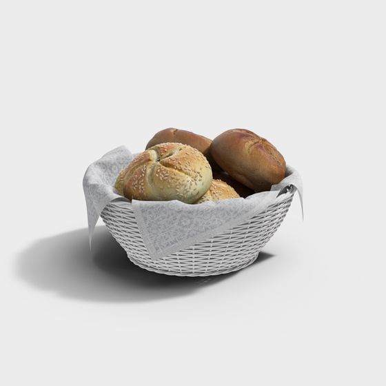 Cozy Bread Basket 3D Model