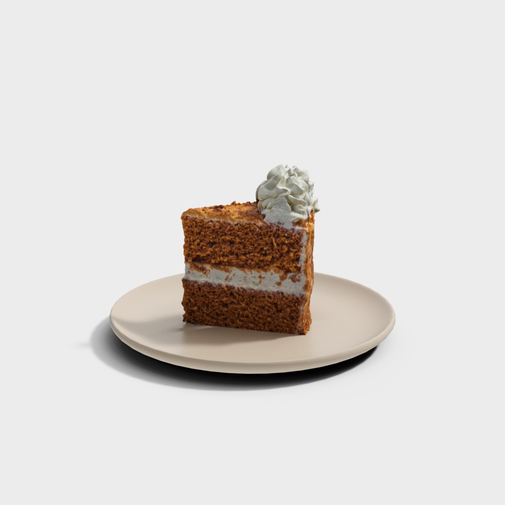 Delicious Low-Poly Cake 3D Model