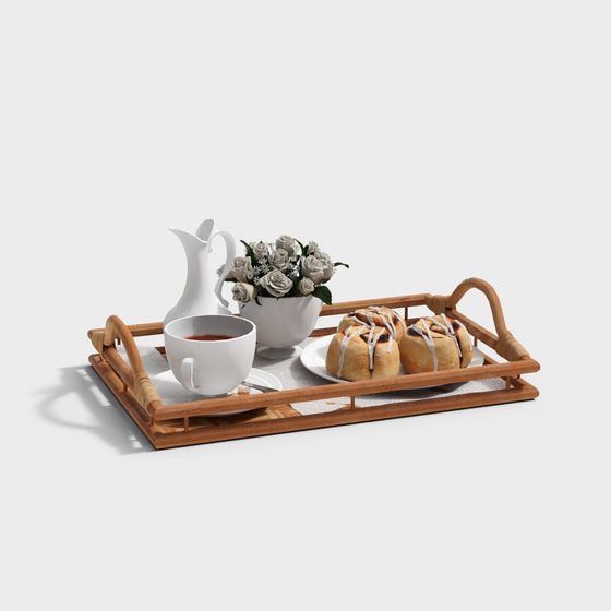 Elegant Low-Poly Tray 3D model