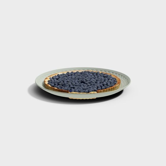 Blueberry Pie Low-Poly 3D model